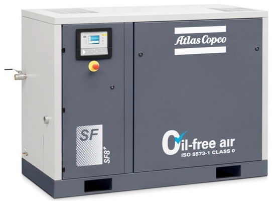 ปั๊มสุญญากาศแห้ง 69dB VSD, คอมเพรสเซอร์แบบฉีดน้ำ 18KW Atlas Copco AQ 18